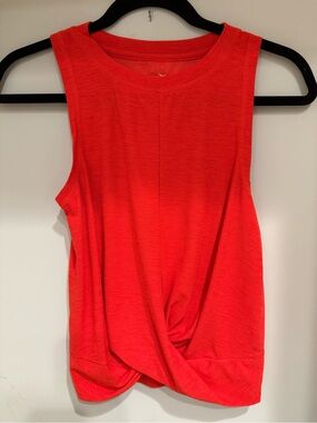 Old Navy Red/Orange Twist-Front Sleeveless Tank Top